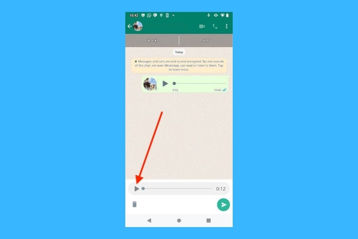 How to listen to WhatsApp audios before sending