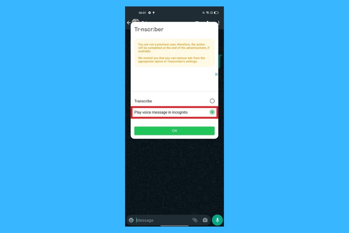 How to listen to WhatsApp voice messages without the sender knowing
