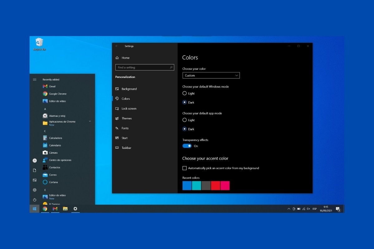 How to enable the dark mode in Windows 10
