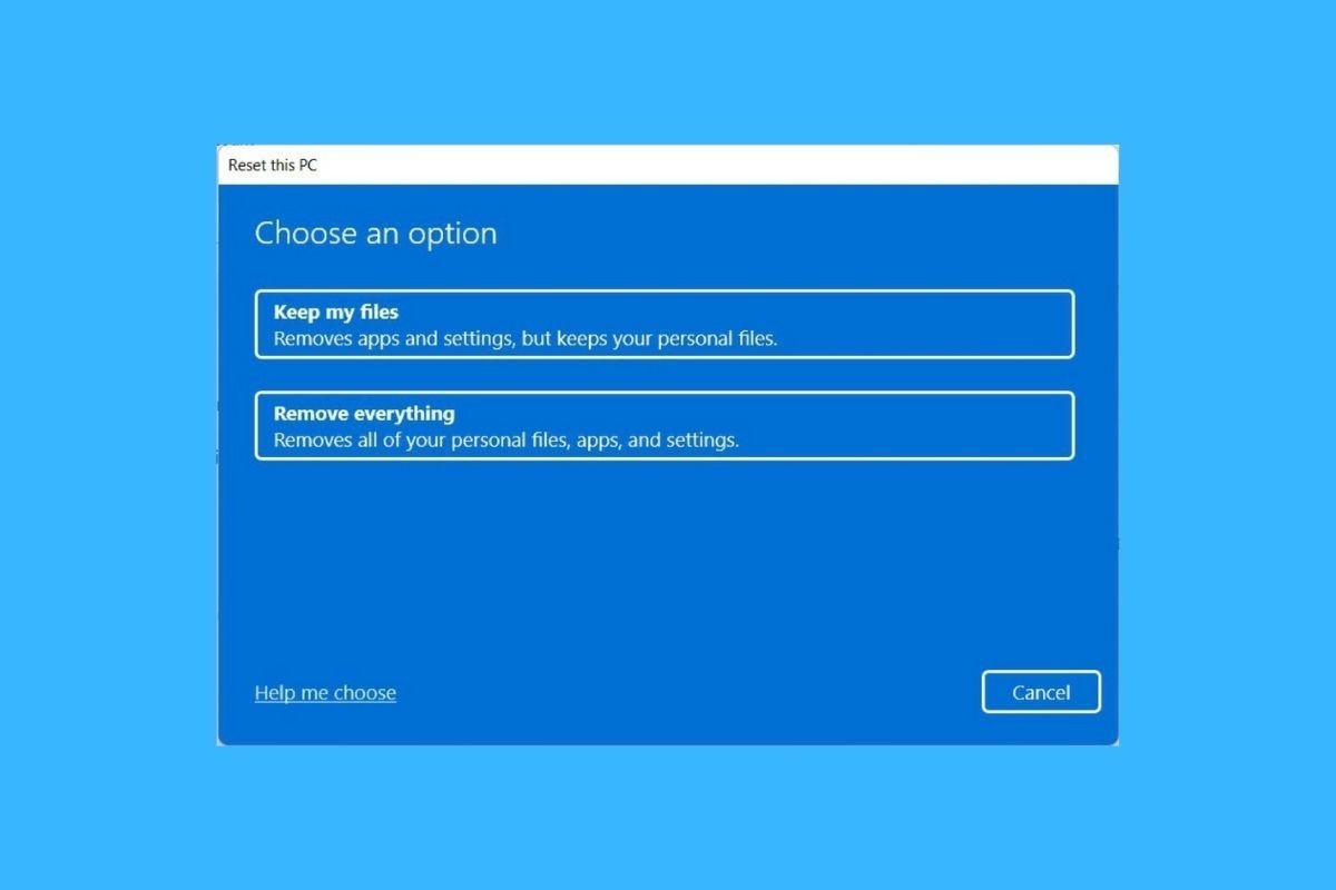 How to reinstall Windows 11 removing or keeping files