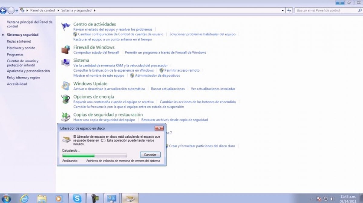 Cómo liberar espacio en Windows 7